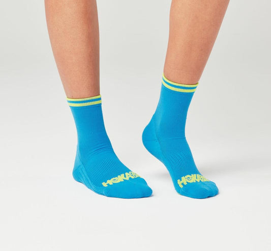 Men/Women Socks | HOKA ONE ONE All Gender Performance Crew Sock Diva Blue / Citrus