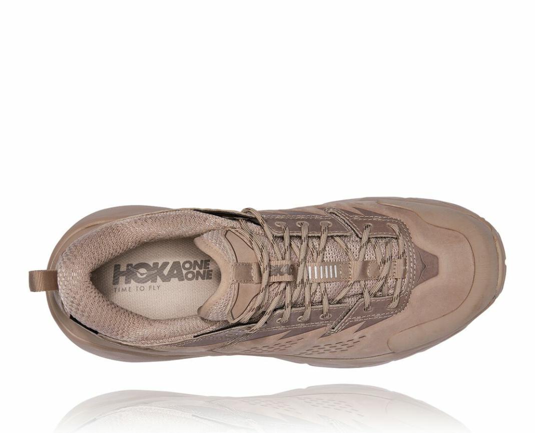 Men/Women Trail Running | HOKA ONE ONE All Gender Kaha Low GORE-TEX Simply Taupe / Bungee Cord