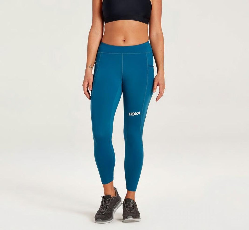 Women Bottoms | HOKA ONE ONE Performance Crop Tight Moroccan Blue