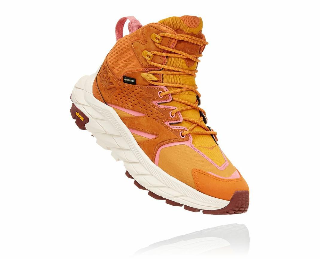 Women Hiking &amp; Backpacking | HOKA ONE ONE Anacapa Mid GORE-TEX Desert Sun / Golden Yellow