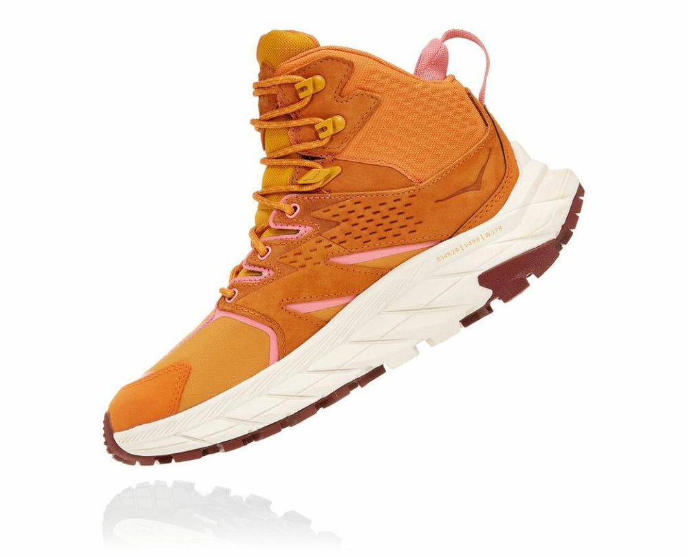 Women Hiking &amp; Backpacking | HOKA ONE ONE Anacapa Mid GORE-TEX Desert Sun / Golden Yellow