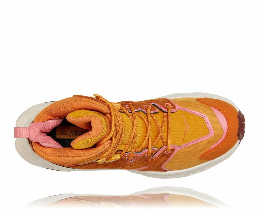 Women Hiking &amp; Backpacking | HOKA ONE ONE Anacapa Mid GORE-TEX Desert Sun / Golden Yellow