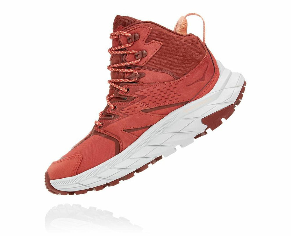 Women Hiking &amp; Backpacking | HOKA ONE ONE Anacapa Mid GORE-TEX Hot Sauce / Cherry Mahogany