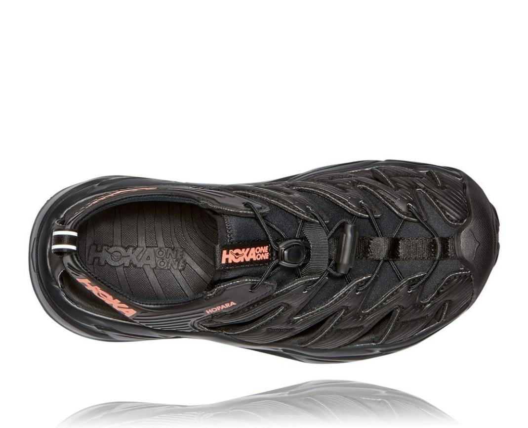 Women Hiking &amp; Backpacking | HOKA ONE ONE Hopara Black / Fusion Coral