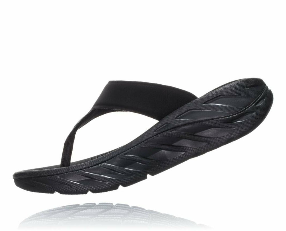 Women Recovery Sandals | HOKA ONE ONE ORA Recovery Flip Black / Dark Gull Gray