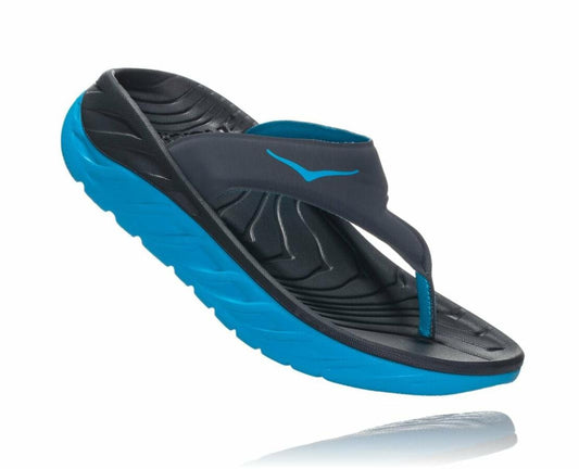 Women Recovery Sandals | HOKA ONE ONE ORA Recovery Flip Ebony / Dresden Blue