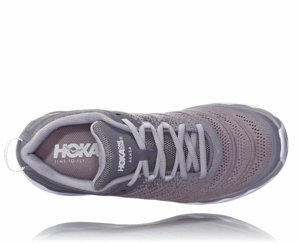 Women Road Running | HOKA ONE ONE Akasa Frost Gray /silver Sconce