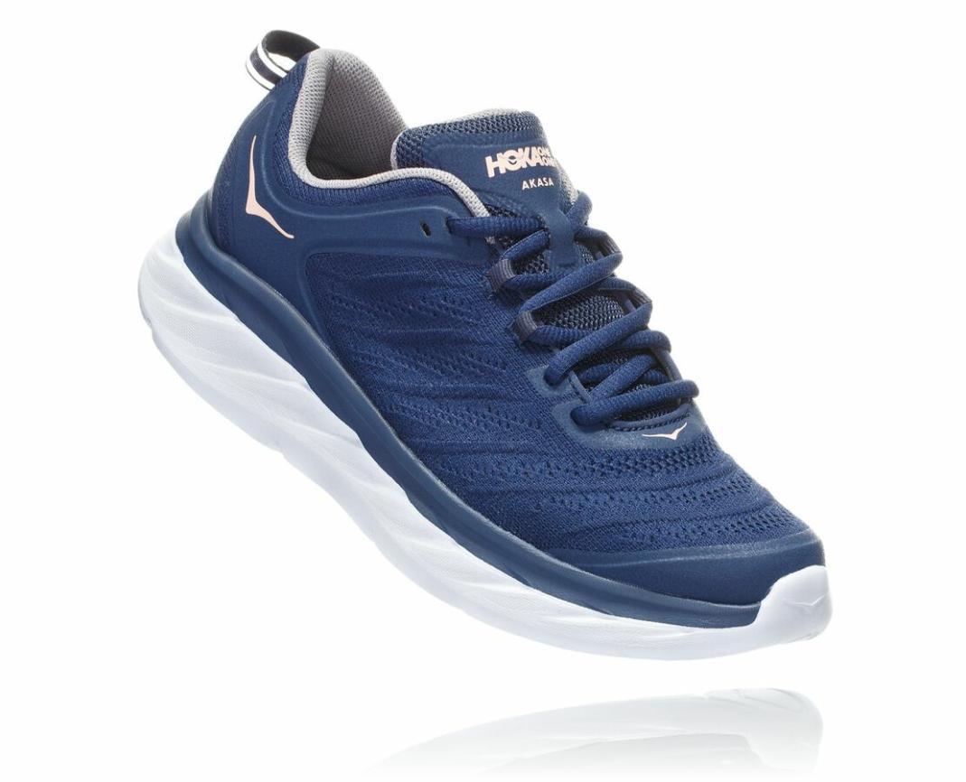 Women Road Running | HOKA ONE ONE Akasa Mood Indigo / Dusty Pink