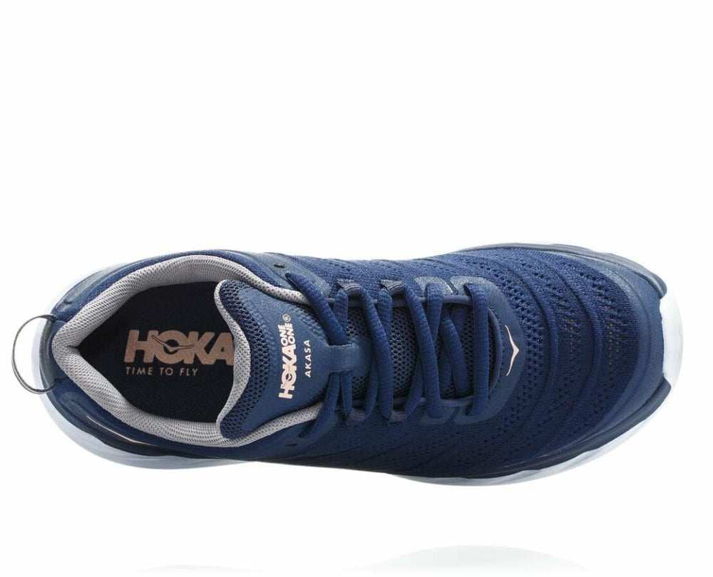 Women Road Running | HOKA ONE ONE Akasa Mood Indigo / Dusty Pink