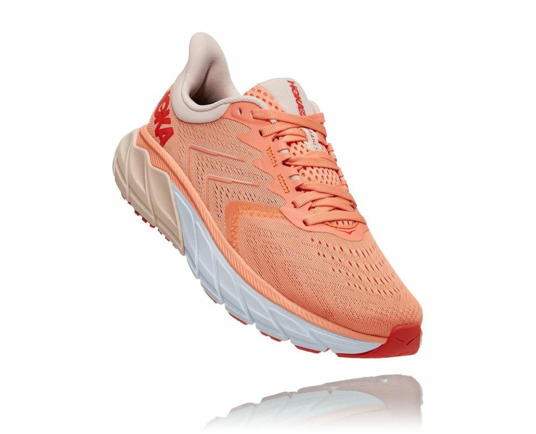 Women Road Running | HOKA ONE ONE Arahi 5 Cantaloupe / Silver Peony