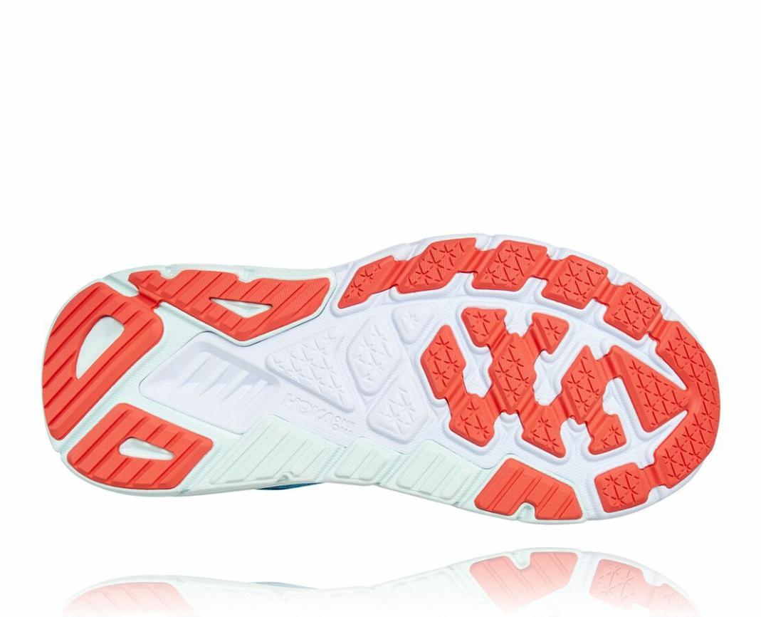 Women Road Running | HOKA ONE ONE Arahi 5 Mosaic Blue / Luminary Green