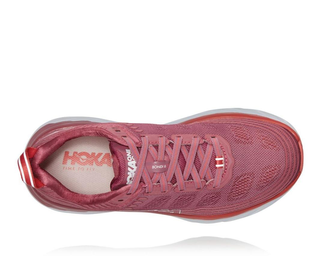 Women Road Running | HOKA ONE ONE Bondi 6 Heather Rose / Lantana