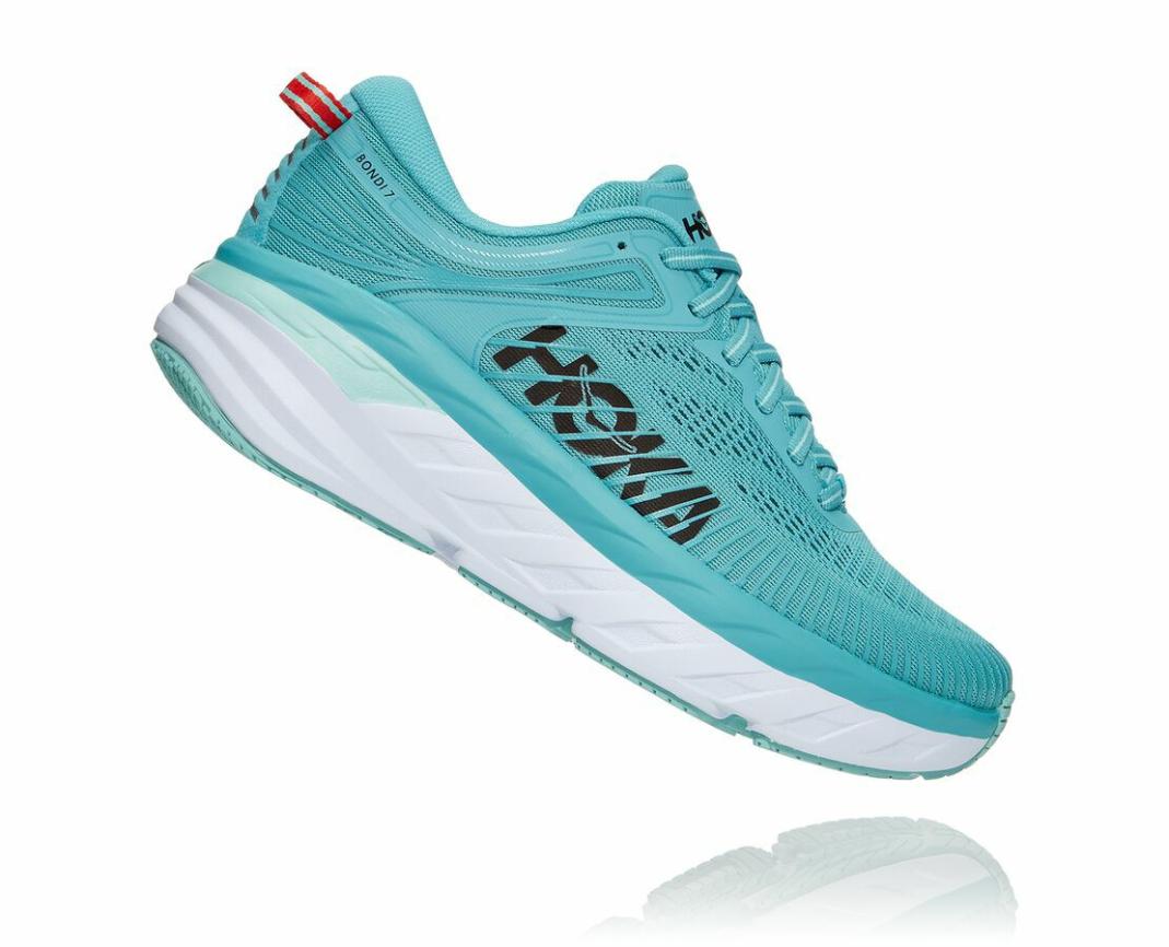 Women Road Running | HOKA ONE ONE Bondi 7 Aquarelle / Eggshell Blue
