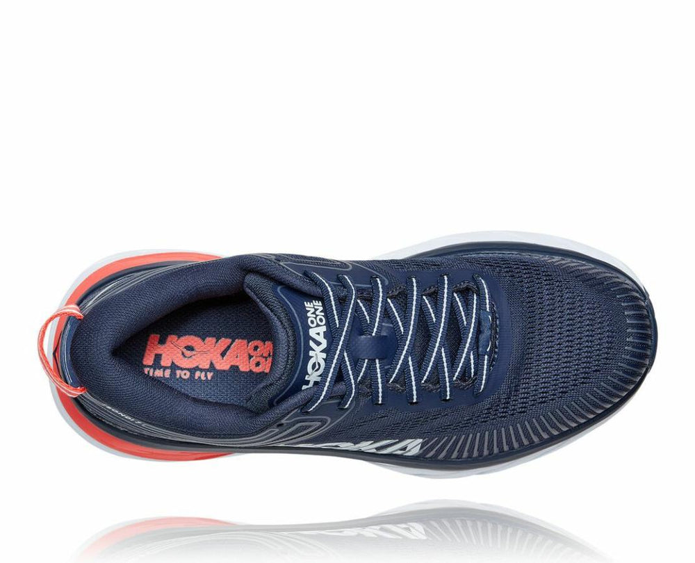 Women Road Running | HOKA ONE ONE Bondi 7 Black Iris / Ballad Blue