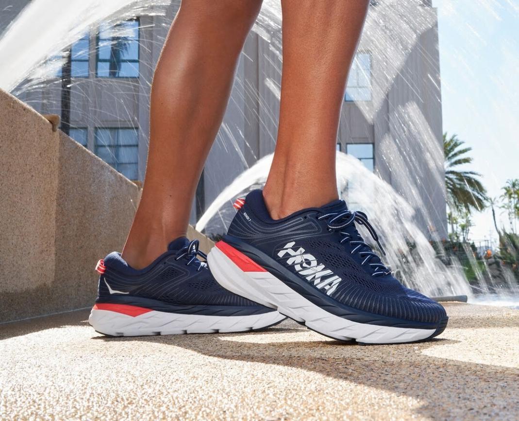 Women Road Running | HOKA ONE ONE Bondi 7 Black Iris / Ballad Blue