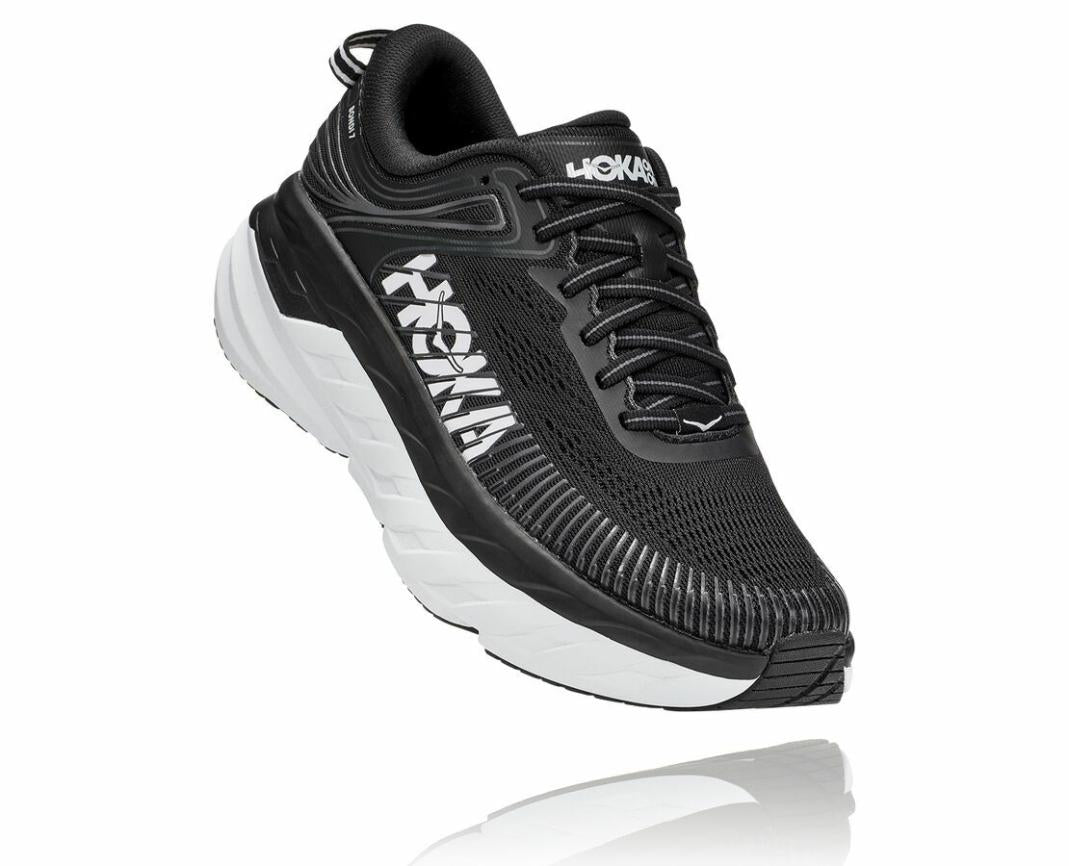 Women Road Running | HOKA ONE ONE Bondi 7 Black / White