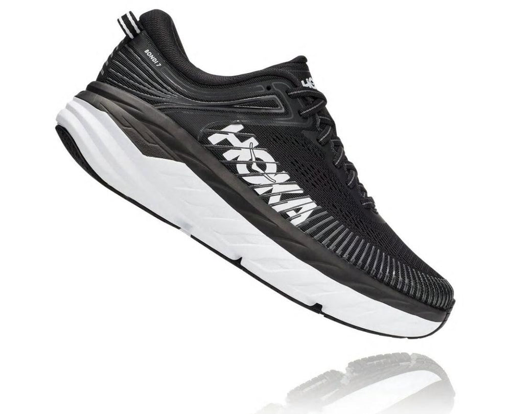 Women Road Running | HOKA ONE ONE Bondi 7 Black / White