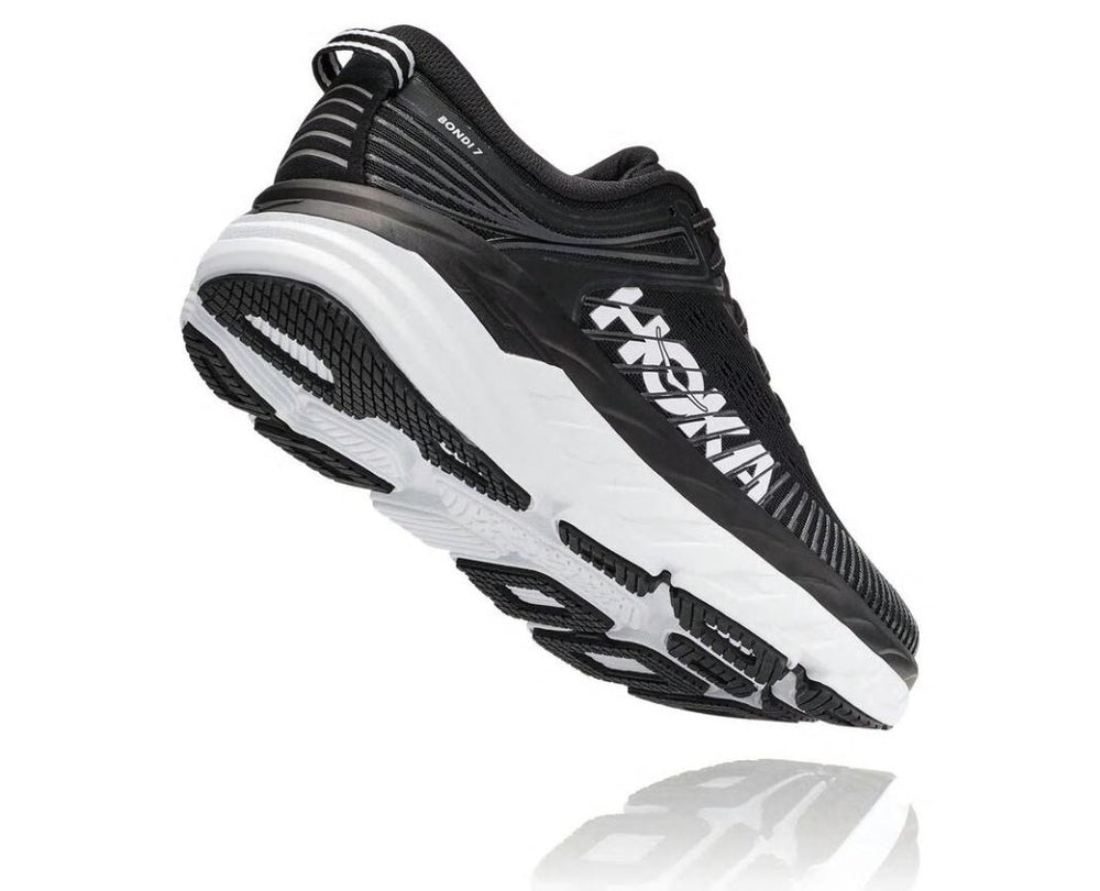 Women Road Running | HOKA ONE ONE Bondi 7 Black / White