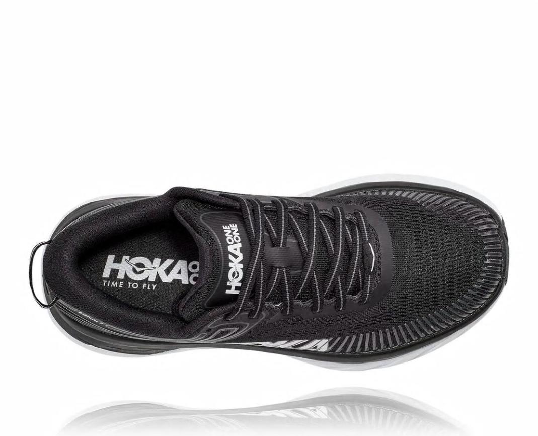 Women Road Running | HOKA ONE ONE Bondi 7 Black / White
