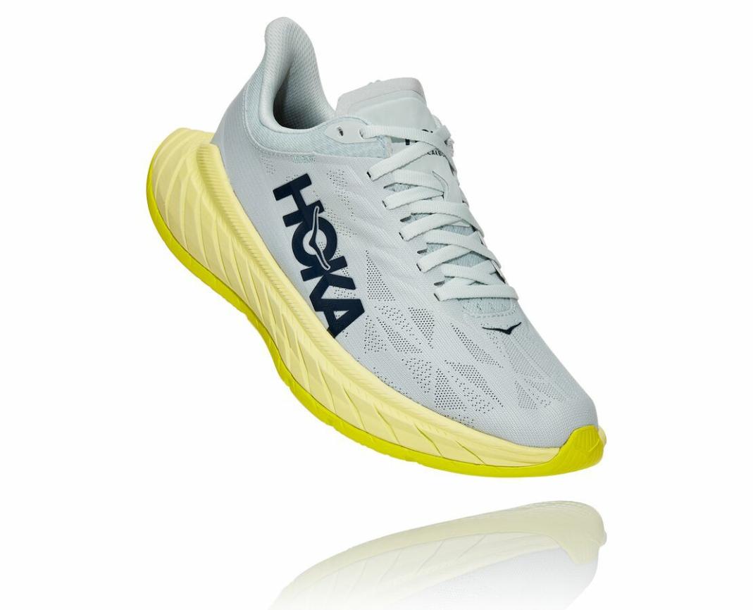 Women Road Running | HOKA ONE ONE Carbon X 2 Blue Flower / Luminary Green