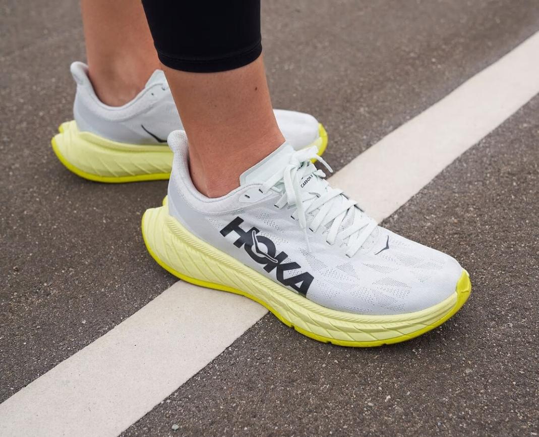 Women Road Running | HOKA ONE ONE Carbon X 2 Blue Flower / Luminary Green