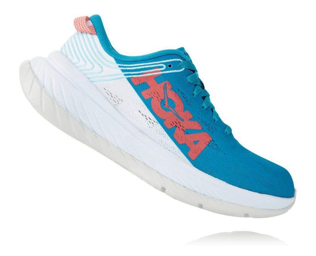 Women Road Running | HOKA ONE ONE Carbon X Caribbean Sea / White