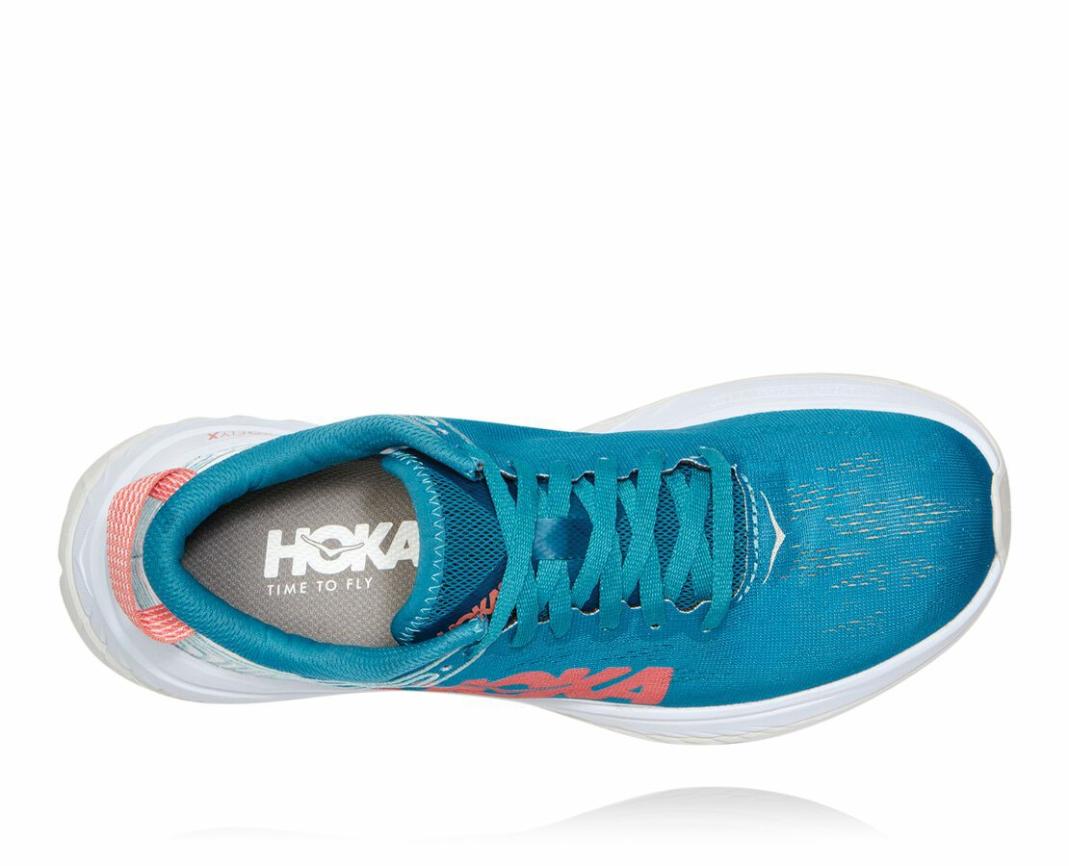 Women Road Running | HOKA ONE ONE Carbon X Caribbean Sea / White