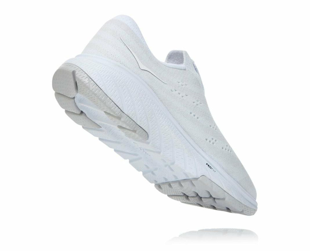 Women Road Running | HOKA ONE ONE Cavu 3 Slip White / Lunar Rock