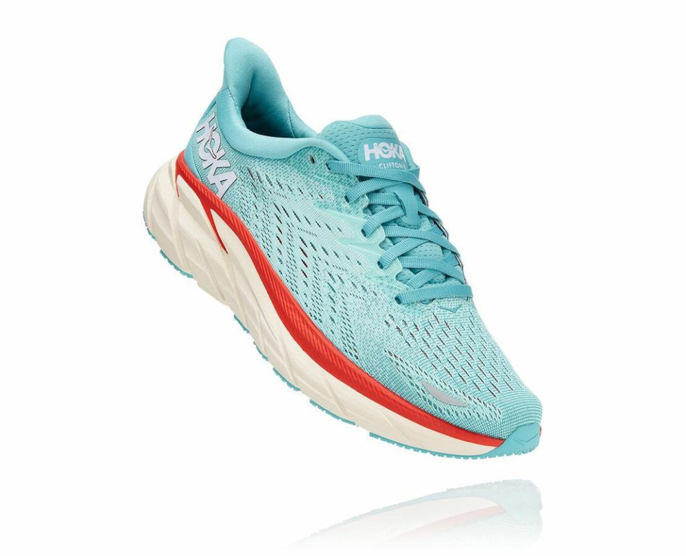 Women Road Running | HOKA ONE ONE Clifton 8 Aquarelle / Eggshell Blue