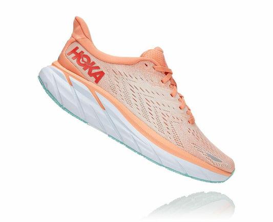 Women Road Running | HOKA ONE ONE Clifton 8 Cantaloupe / Silver Peony