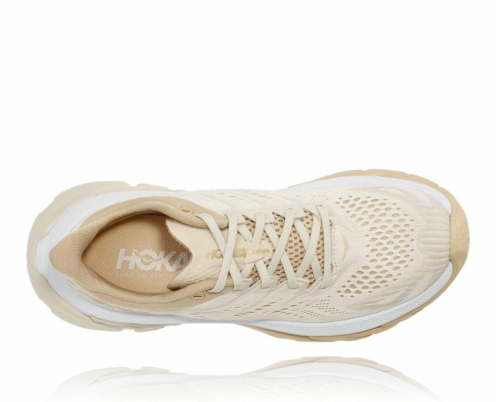 Women Road Running | HOKA ONE ONE Clifton Edge Almond Milk / Beige