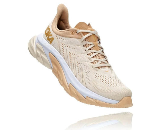 Women Road Running | HOKA ONE ONE Clifton Edge Almond Milk / Beige