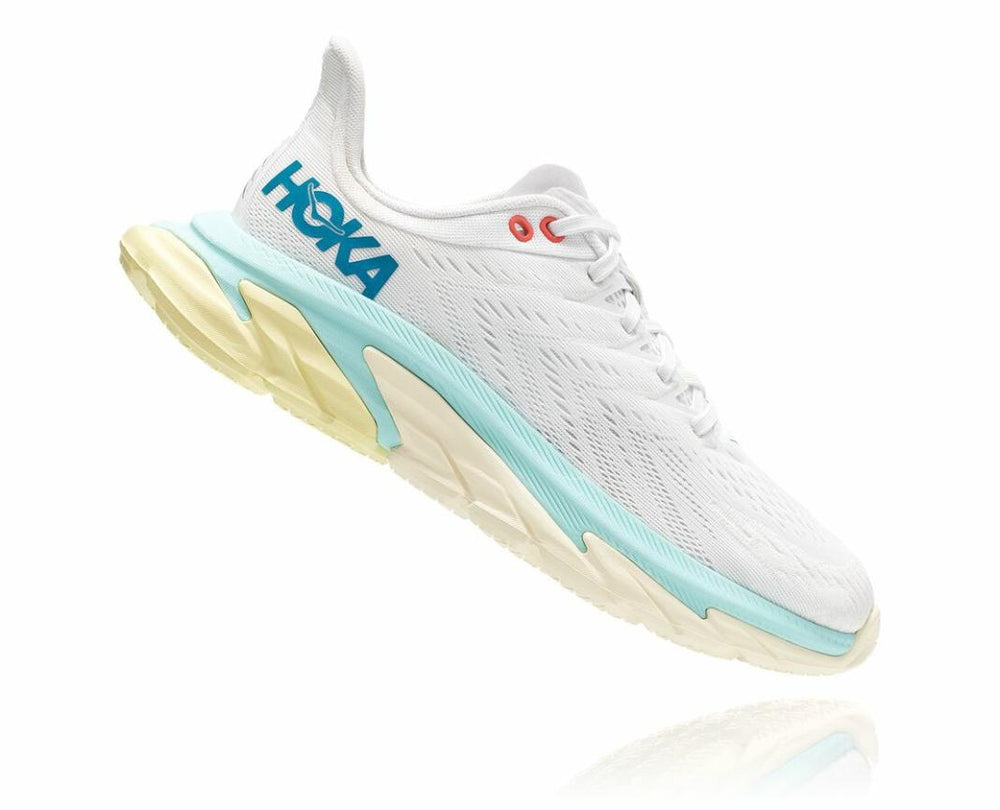 Women Road Running | HOKA ONE ONE Clifton Edge Blanc De Blanc / Blue Tint