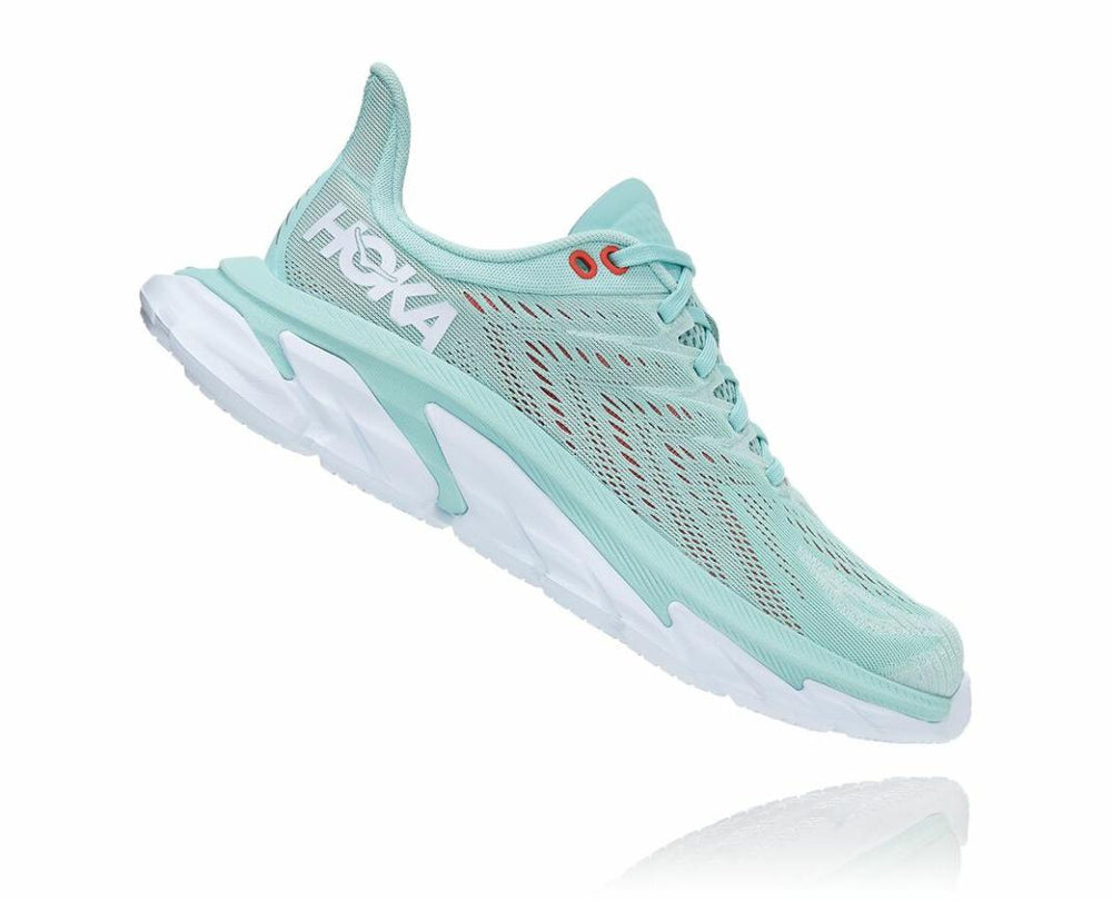 Women Road Running | HOKA ONE ONE Clifton Edge Eggshell Blue / White