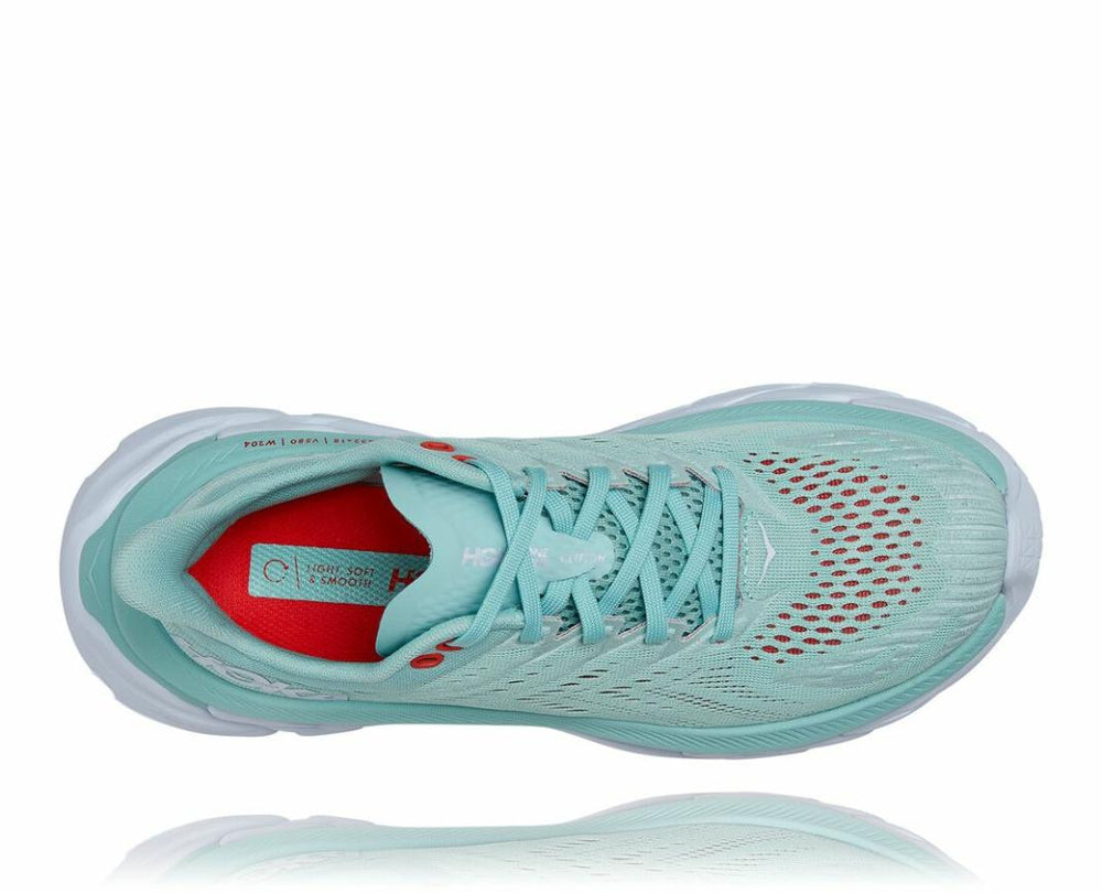Women Road Running | HOKA ONE ONE Clifton Edge Eggshell Blue / White