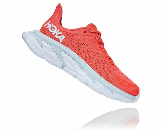 Women Road Running | HOKA ONE ONE Clifton Edge Hot Coral / White