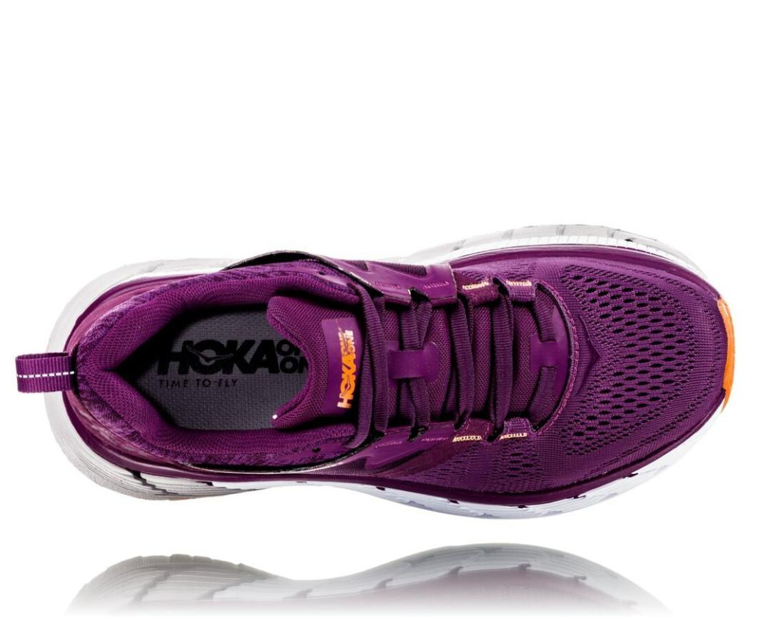Women Road Running | HOKA ONE ONE Gaviota 2 Grape Juice / Bright Marigold