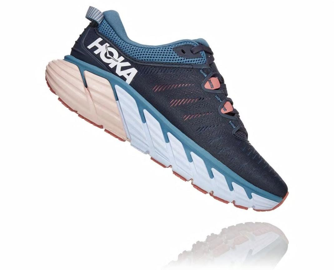 Women Road Running | HOKA ONE ONE Gaviota 3 Ombre Blue / Rosette