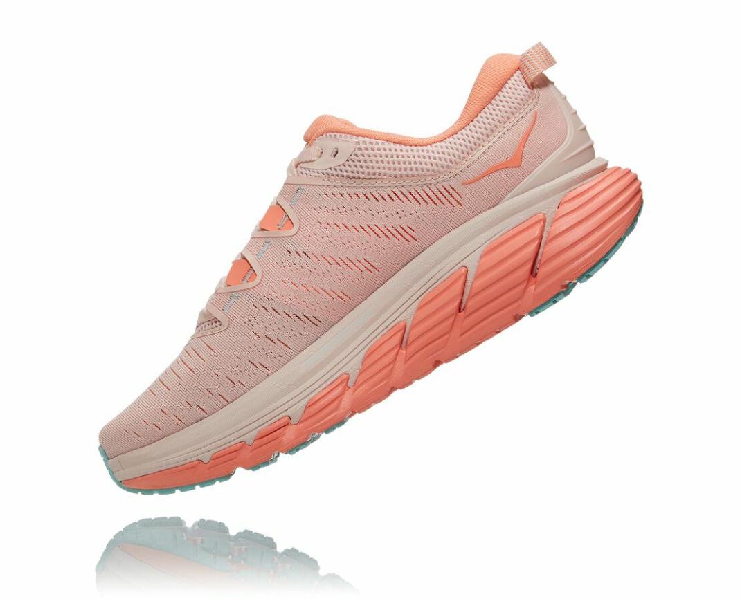 Women Road Running | HOKA ONE ONE Gaviota 3 Silver Peony / Cantaloupe