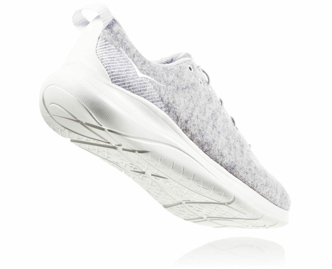 Women Road Running | HOKA ONE ONE Hupana Flow Wool Lunar Rock / Blanc De Blanc