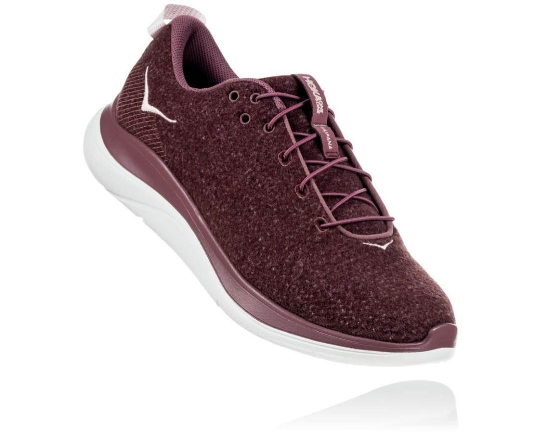Women Road Running | HOKA ONE ONE Hupana Flow Wool Rose Brown / Evening Sand