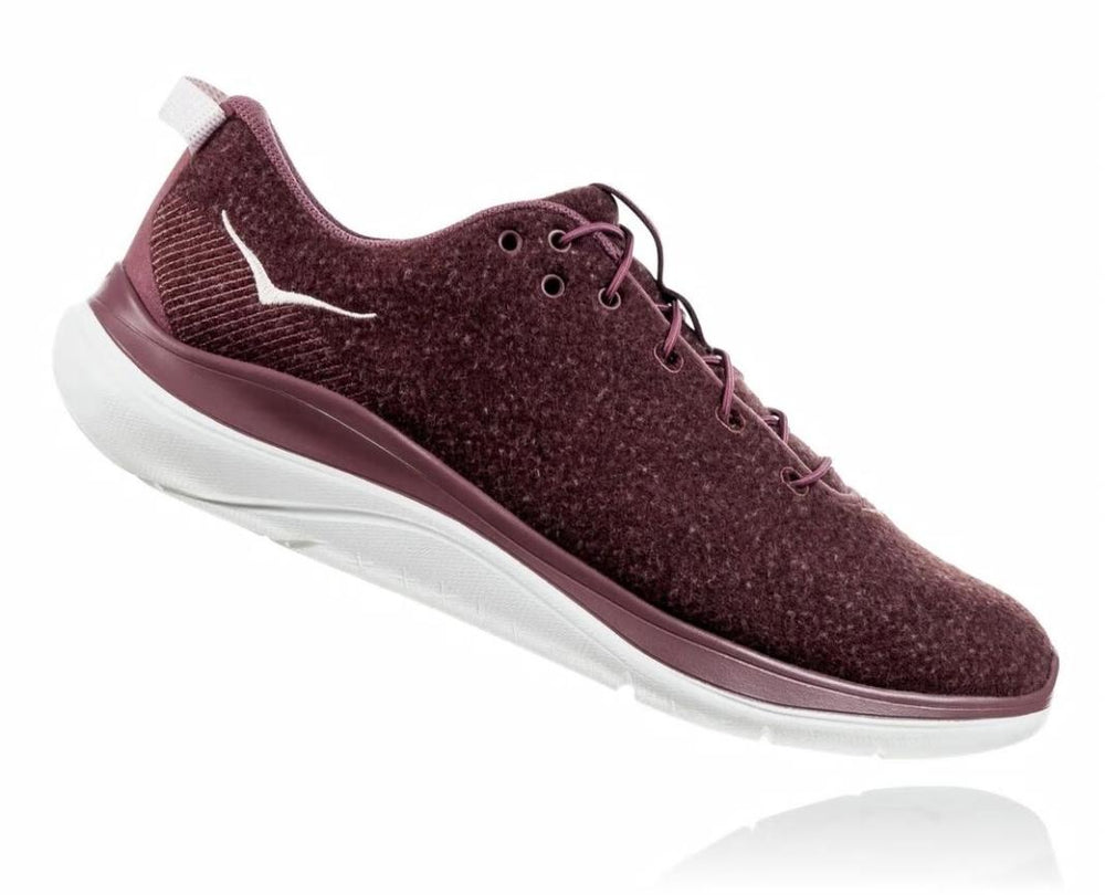 Women Road Running | HOKA ONE ONE Hupana Flow Wool Rose Brown / Evening Sand