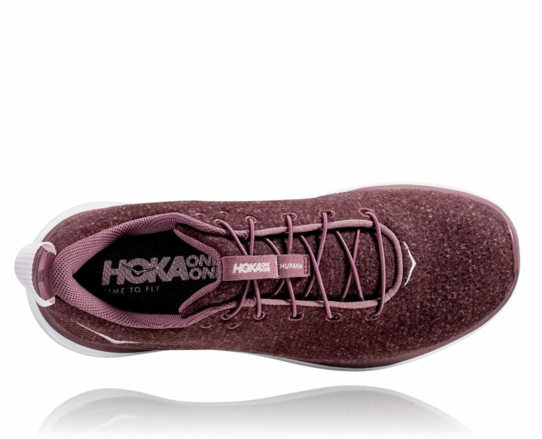 Women Road Running | HOKA ONE ONE Hupana Flow Wool Rose Brown / Evening Sand