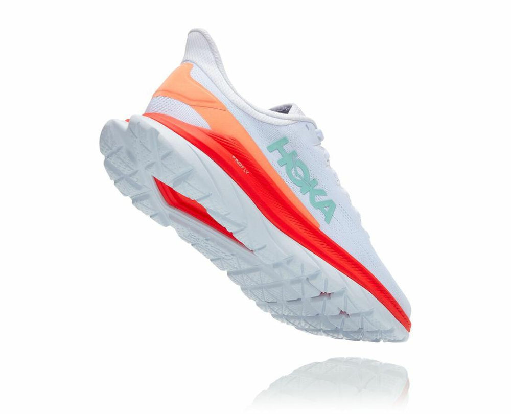 Women Road Running | HOKA ONE ONE Mach 4 White / Fiesta