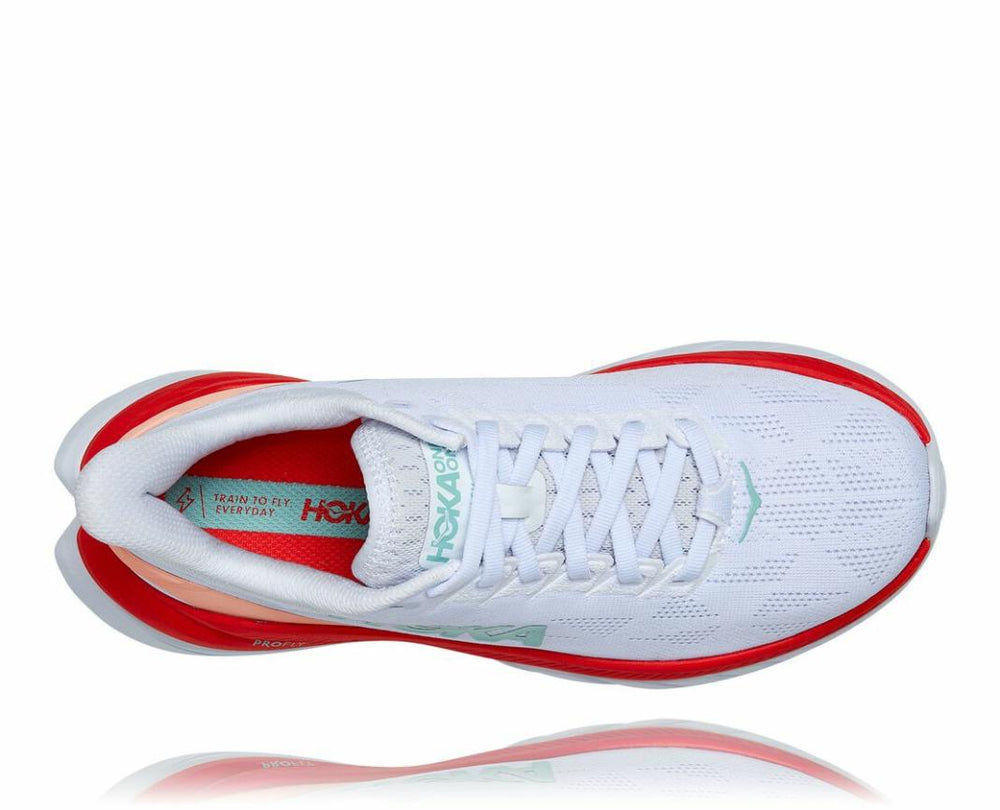Women Road Running | HOKA ONE ONE Mach 4 White / Fiesta