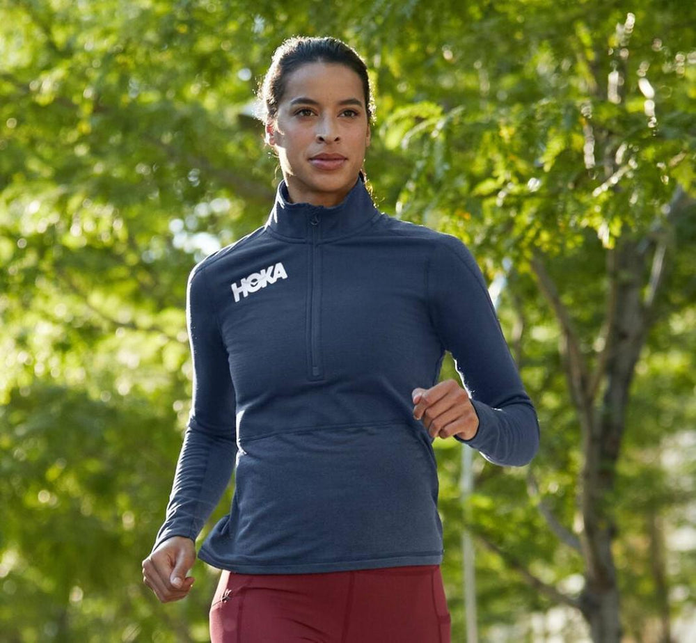 Women Tops | HOKA ONE ONE 1/2 Zip Midlayer Moonlit Ocean