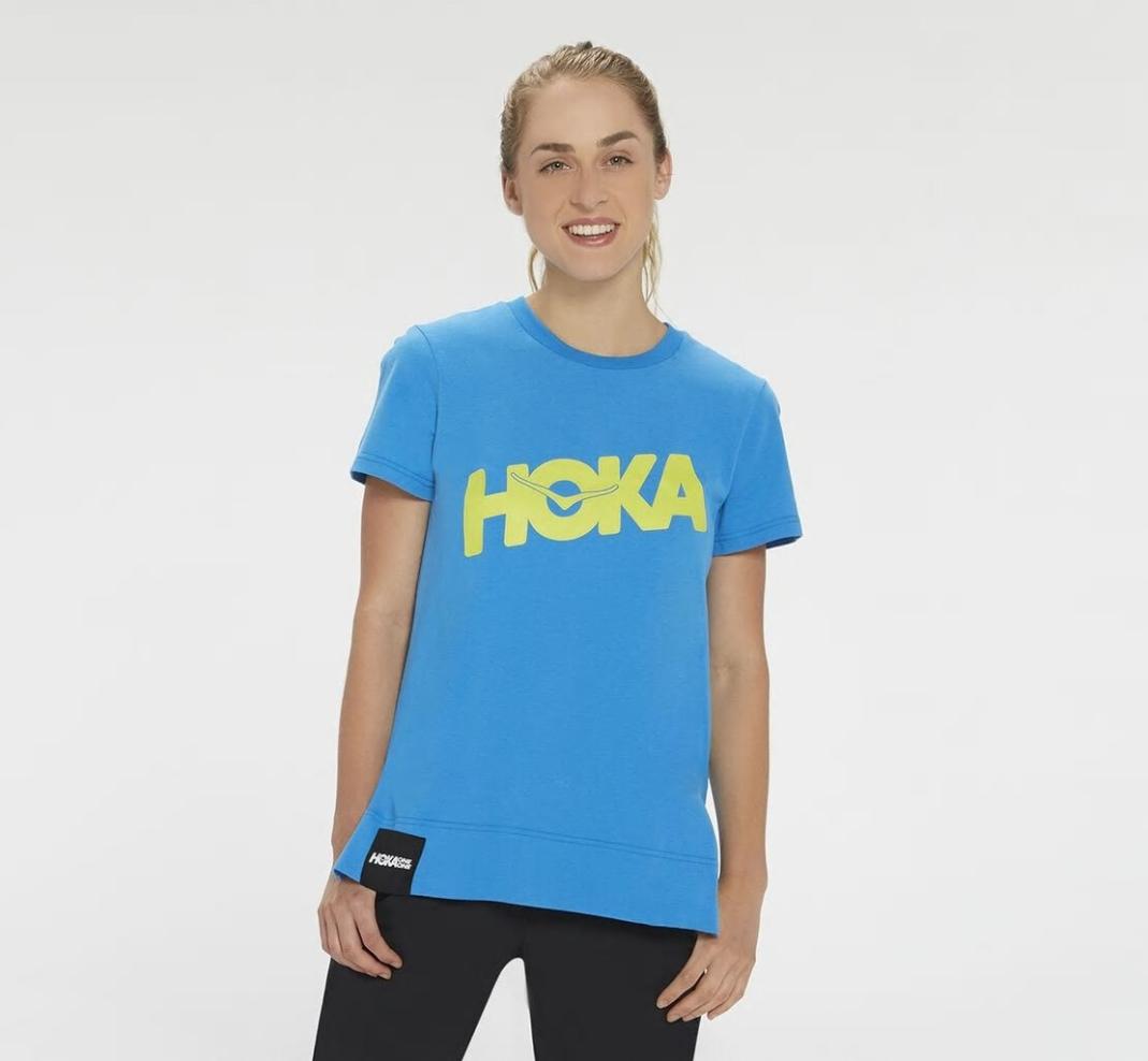 Women Tops | HOKA ONE ONE Brand Tee Diva Blue