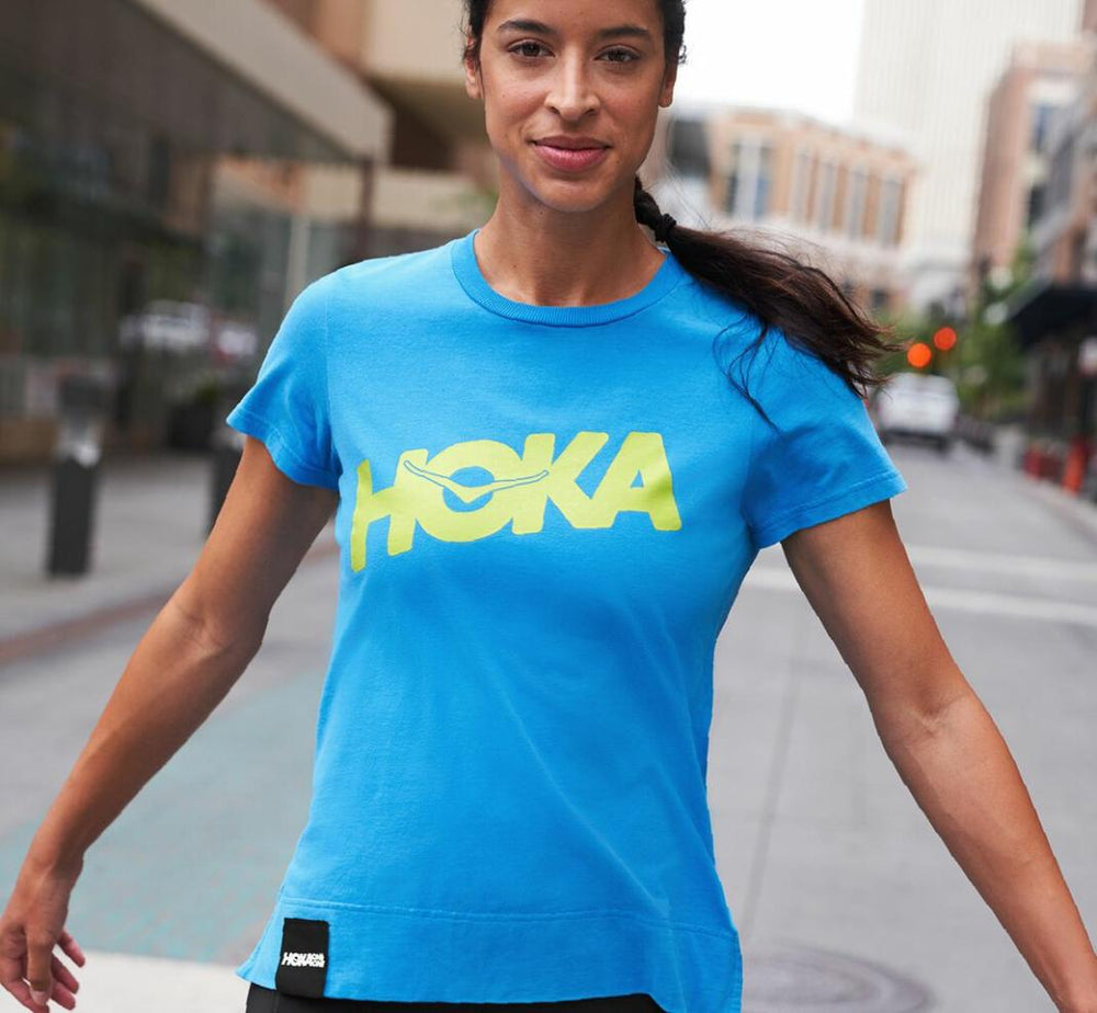 Women Tops | HOKA ONE ONE Brand Tee Diva Blue