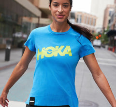Women Tops | HOKA ONE ONE Brand Tee Diva Blue