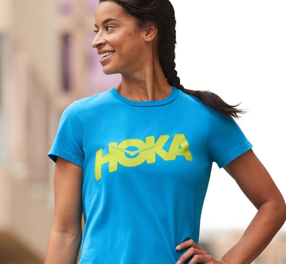 Women Tops | HOKA ONE ONE Brand Tee Diva Blue